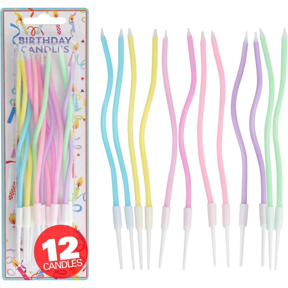 Candle For Supplies - Conjunto de 12 Velas Espiral Arco-Íris