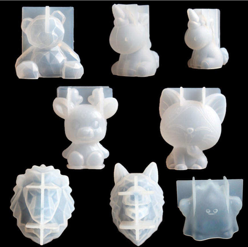Candle Making Supplies For Beginners - Unicórnio transparente silicone resina epóxi moldes