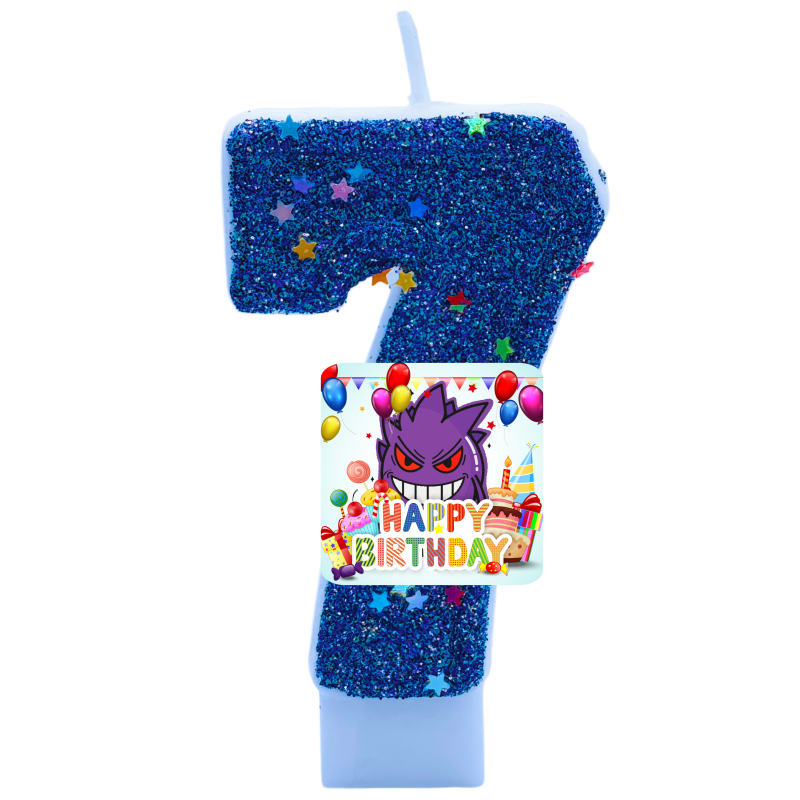 Zebra Candle Supplies - Velas Temáticas Pokémon Gengar Números 0-9,