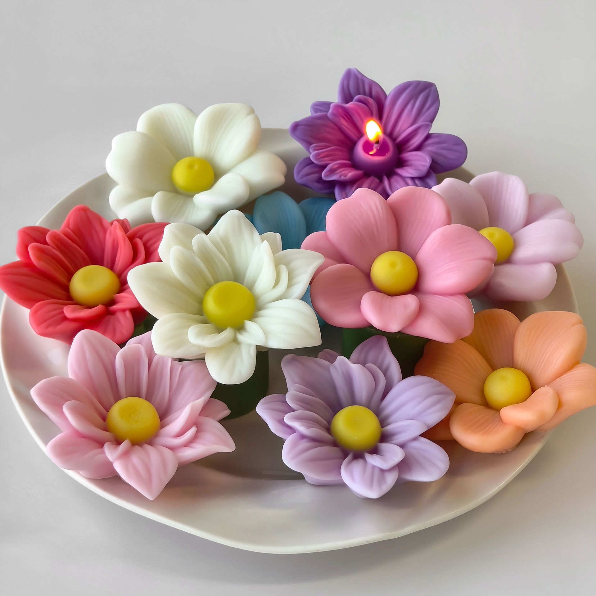 Diy flores aroma vela molde de - Candle Supplies Store avaliação e preço