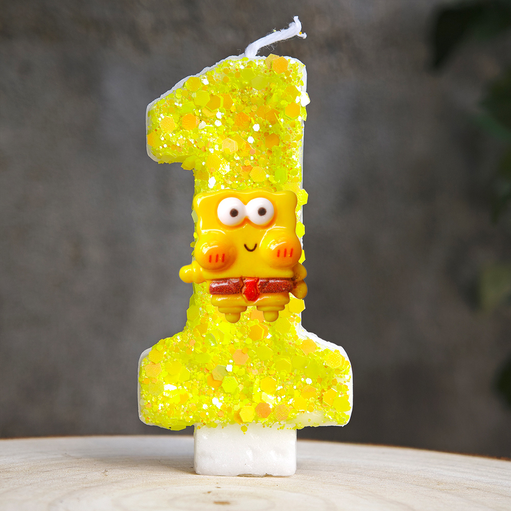 Bonito spongebob vela número 0 - Zebra Candle Supplies avaliação e preço
