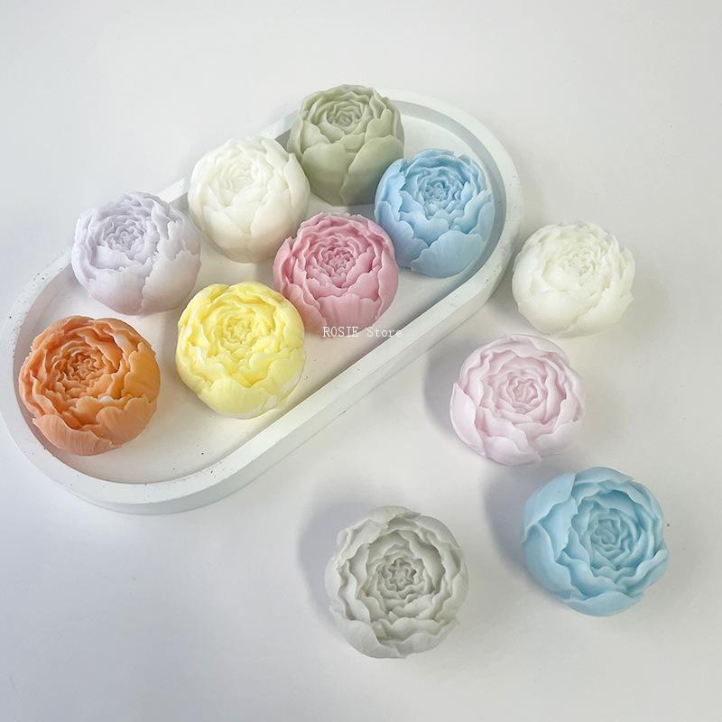 3D Peony Flower Silicone Mold, - Candle Making Supplies For Beginners avaliação e preço