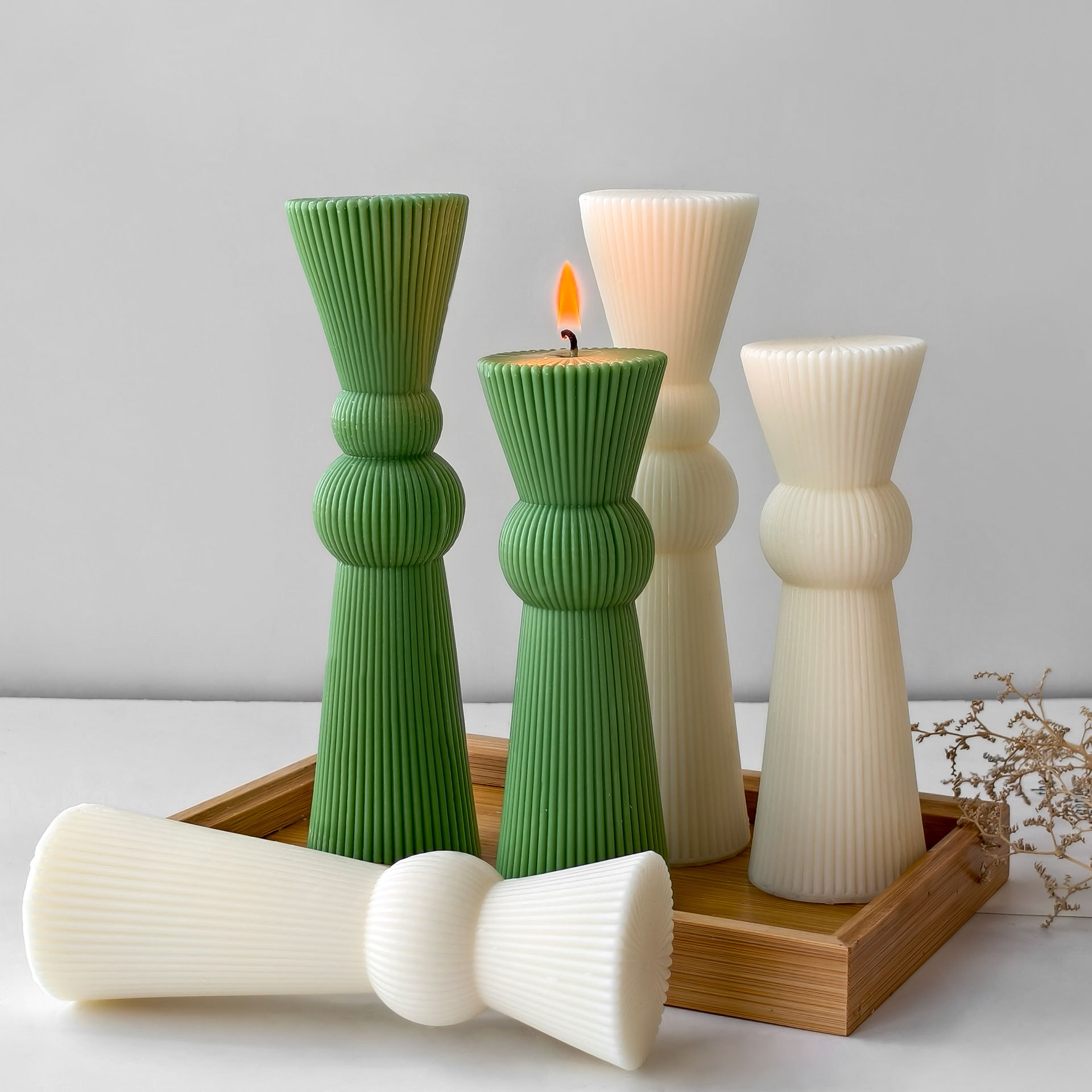 Diy haste longa listrado pilar - Candle Supplies Store avaliação e preço